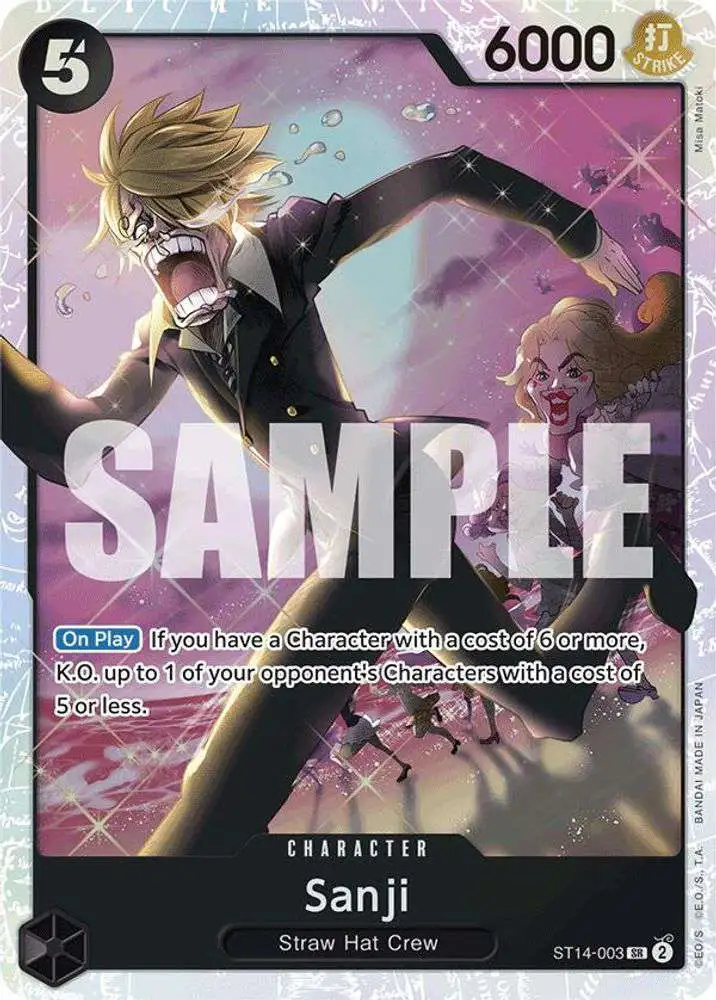 One Piece Trading Card Game Starter Deck 14: 3D2Y Super Rare Sanji ST14-003