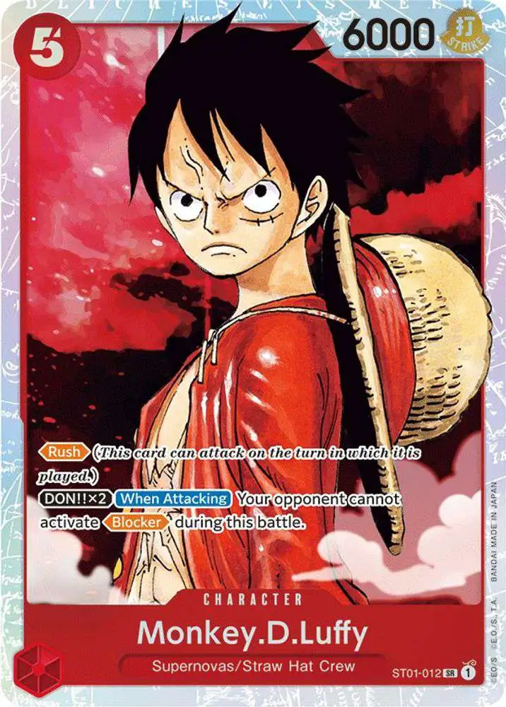 One Piece Trading Card Game Starter Deck 1 Straw Hat Crew Single Card Super  Rare Monkey.D.Luffy ST01-012 - ToyWiz
