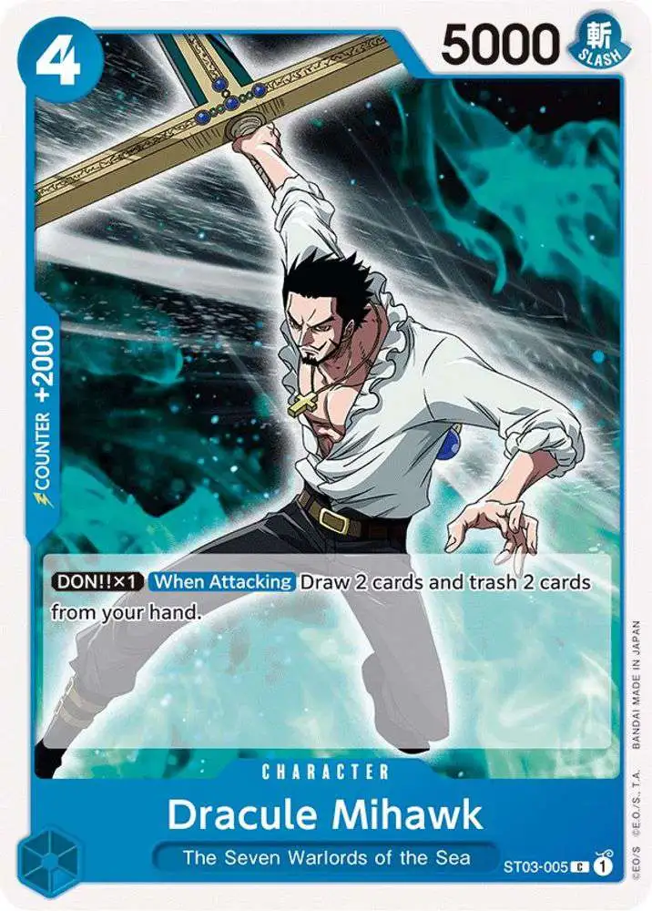 One Piece Trading Card Game Starter Deck 3: The Seven Warlords of The Sea Common Dracule Mihawk ST03-005