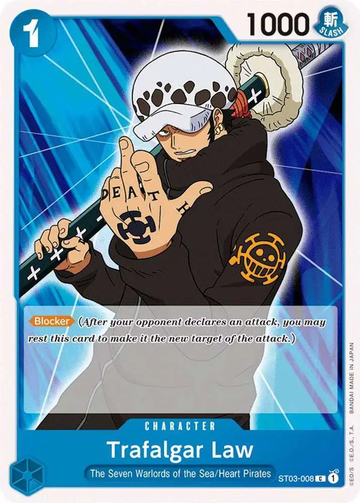 One Piece Trading Card Game Starter Deck 3: The Seven Warlords of The Sea Common Trafalgar Law ST03-008