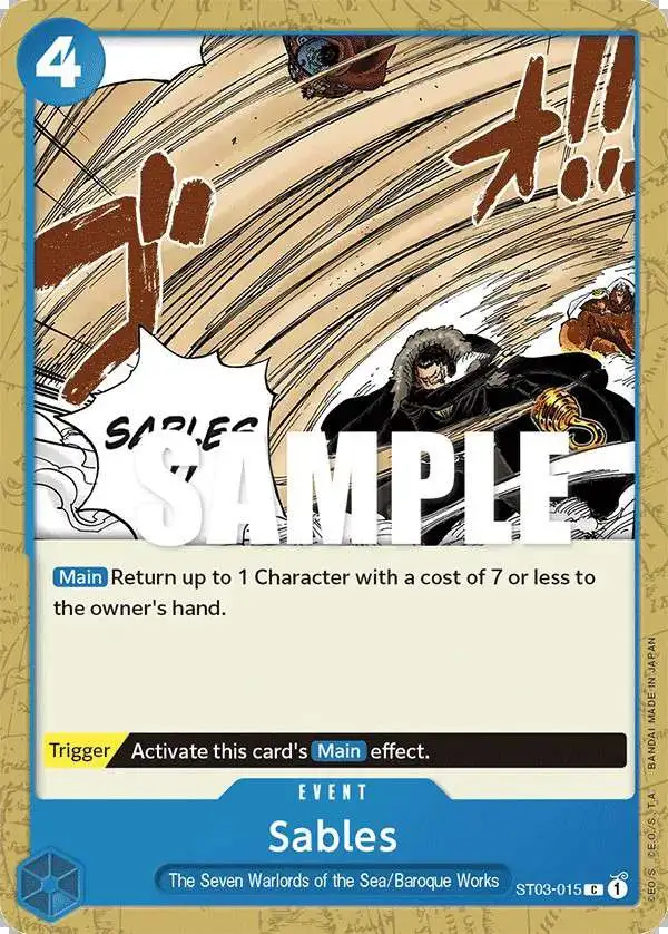 One Piece Trading Card Game Starter Deck 3: The Seven Warlords of The Sea Common Sables ST03-015
