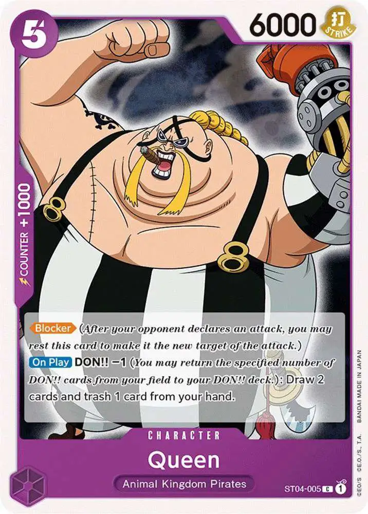 One Piece Trading Card Game Starter Deck 4: Animal Kingdom Pirates Common Queen ST04-005