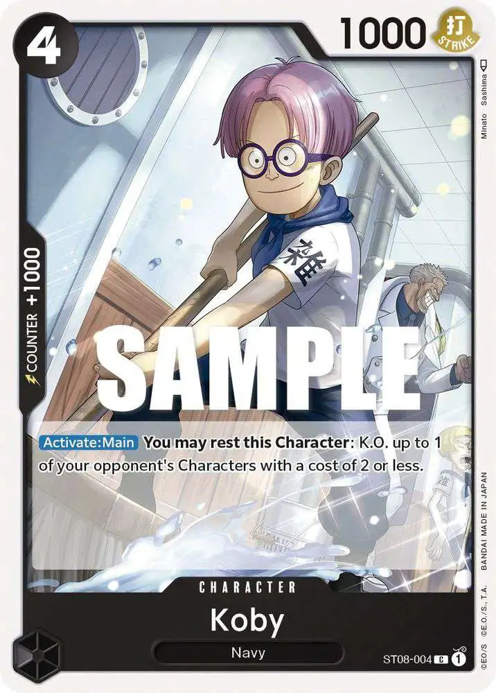 One Piece Trading Card Game Starter Deck 8 Monkey.D.Luffy Single Card  Common Koby ST08-004 - ToyWiz