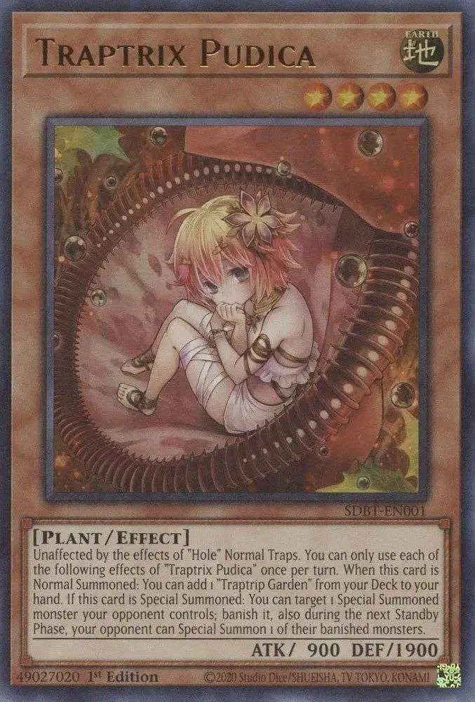 YuGiOh Structure Deck: Beware of Traptrix Ultra Rare Traptrix Pudica SDBT-EN001