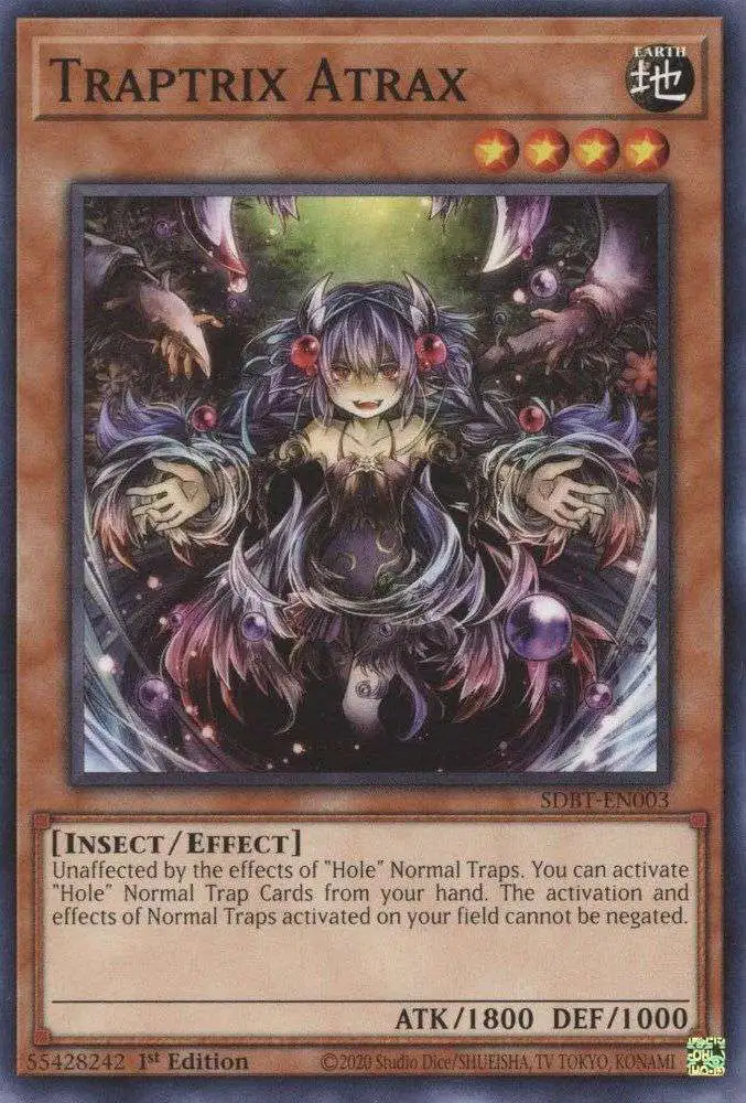 YuGiOh Structure Deck: Beware of Traptrix Common Traptrix Atrax SDBT-EN003