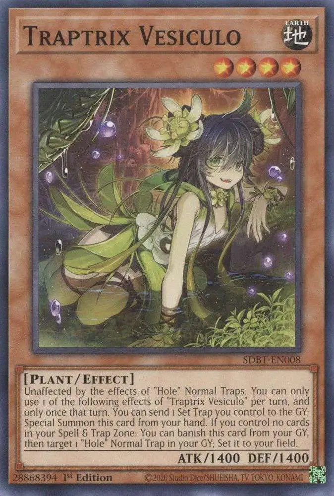 YuGiOh Structure Deck: Beware of Traptrix Common Traptrix Vesiculo SDBT-EN008