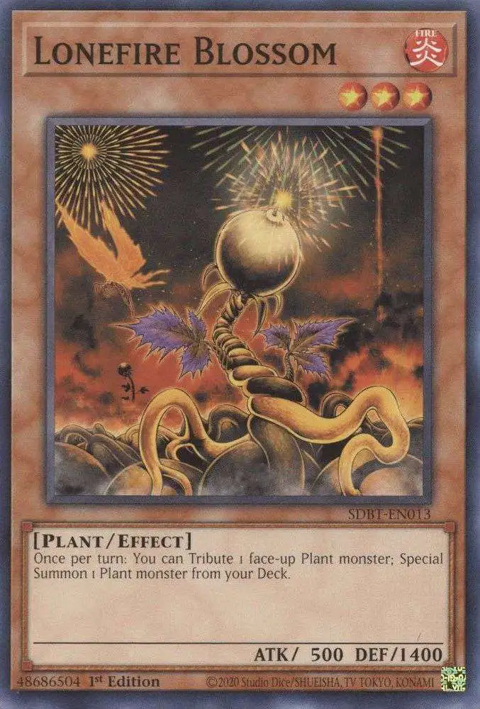 YuGiOh Structure Deck: Beware of Traptrix Common Lonefire Blossom SDBT-EN013