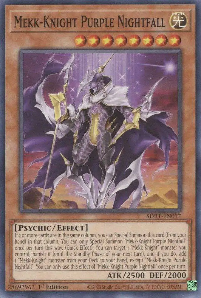 YuGiOh Structure Deck: Beware of Traptrix Common Mekk-Knight Purple Nightfall SDBT-EN017