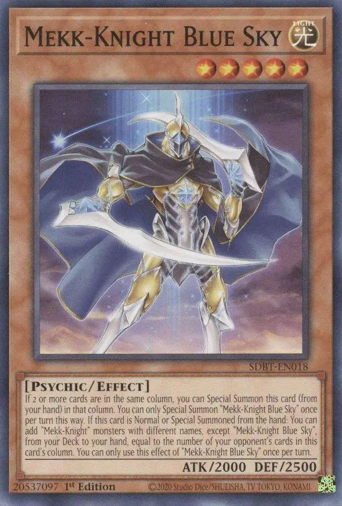 YuGiOh Structure Deck: Beware of Traptrix Common Mekk-Knight Blue Sky SDBT-EN018