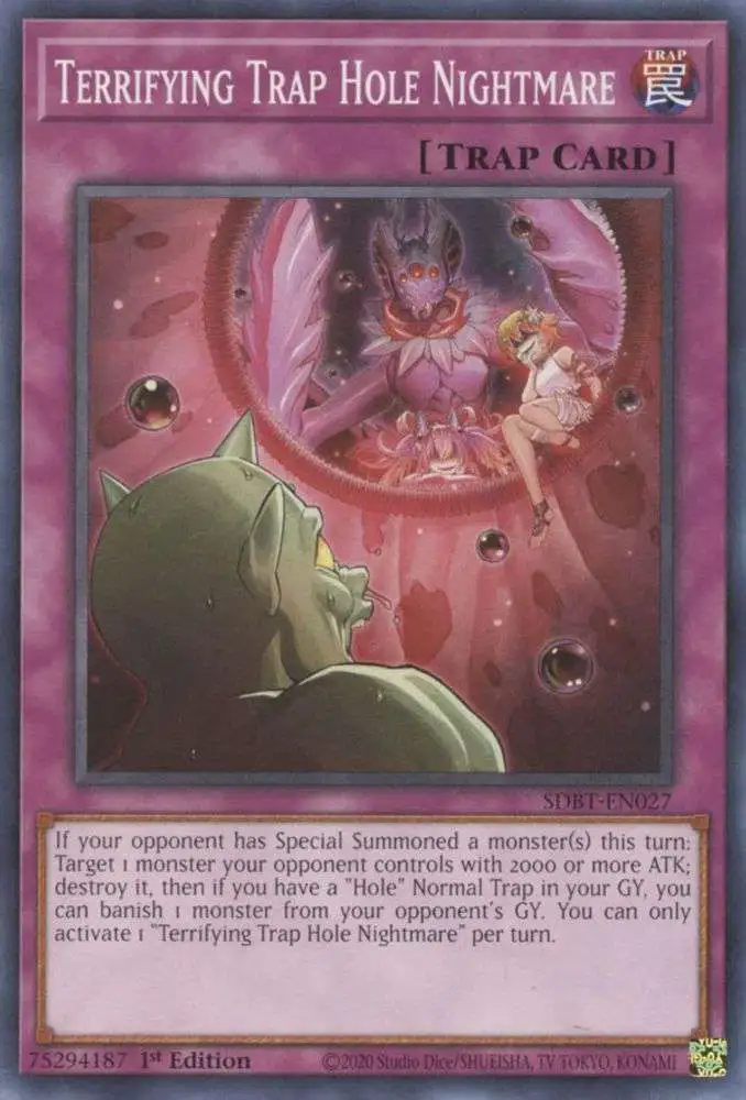 YuGiOh Structure Deck: Beware of Traptrix Common Terrifying Trap Hole Nightmare SDBT-EN027