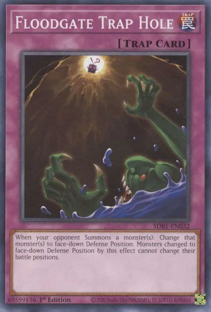 YuGiOh Structure Deck: Beware of Traptrix Common Floodgate Trap Hole SDBT-EN032