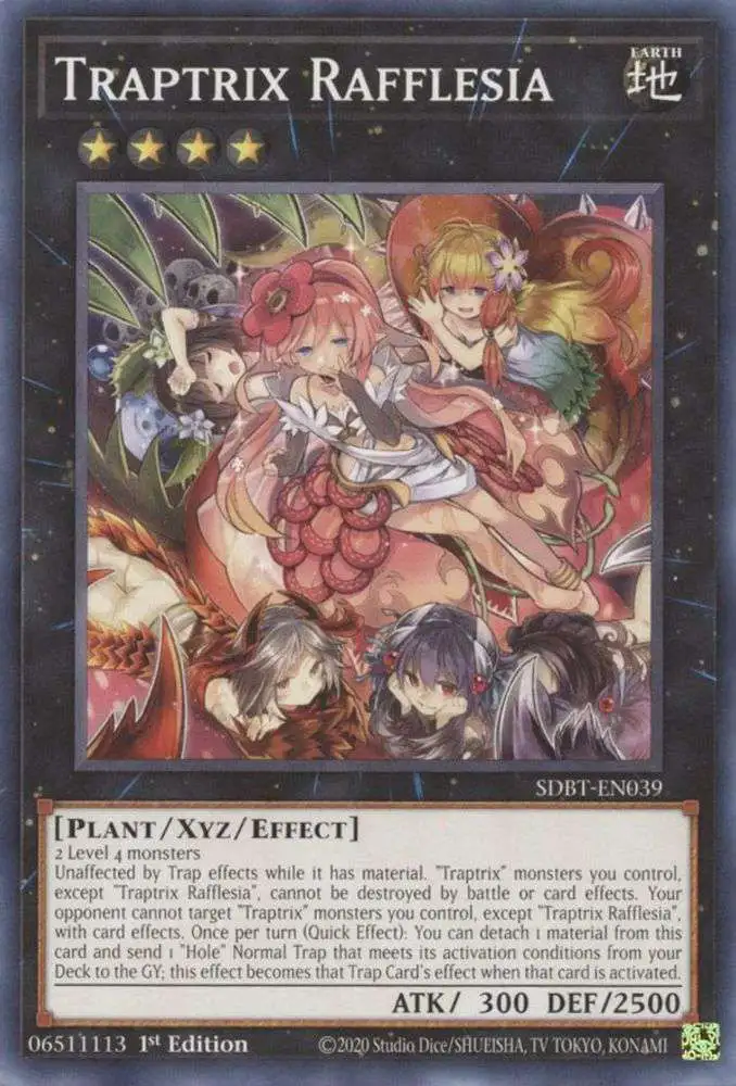 YuGiOh Structure Deck: Beware of Traptrix Common Traptrix Rafflesia SDBT-EN039
