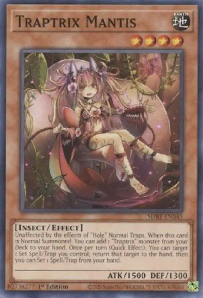 YuGiOh Structure Deck Beware of Traptrix Single Card Common Traptrix Mantis  SDBT-EN045 - ToyWiz