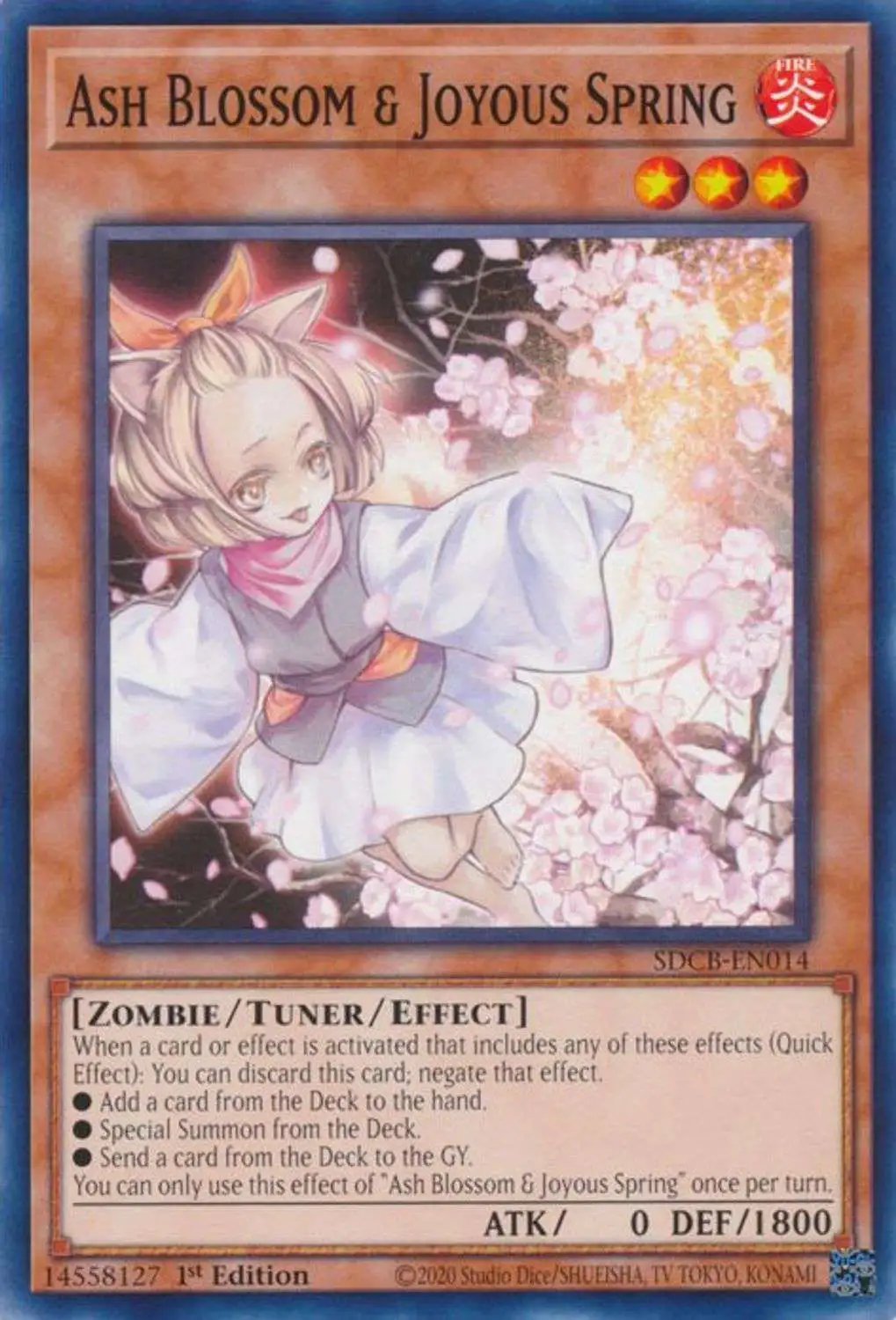 Yugioh Structure Deck Legend Of The Crystal Beasts Single Card Common Ash Blossom Joyous Spring Sdcb En014 Toywiz