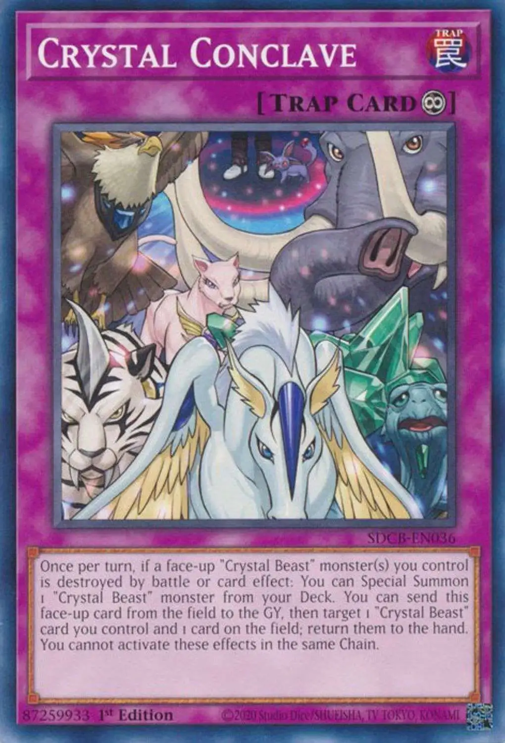 Yugioh Structure Deck Legend Of The Crystal Beasts Single Card Common Crystal Conclave Sdcb En036 Toywiz