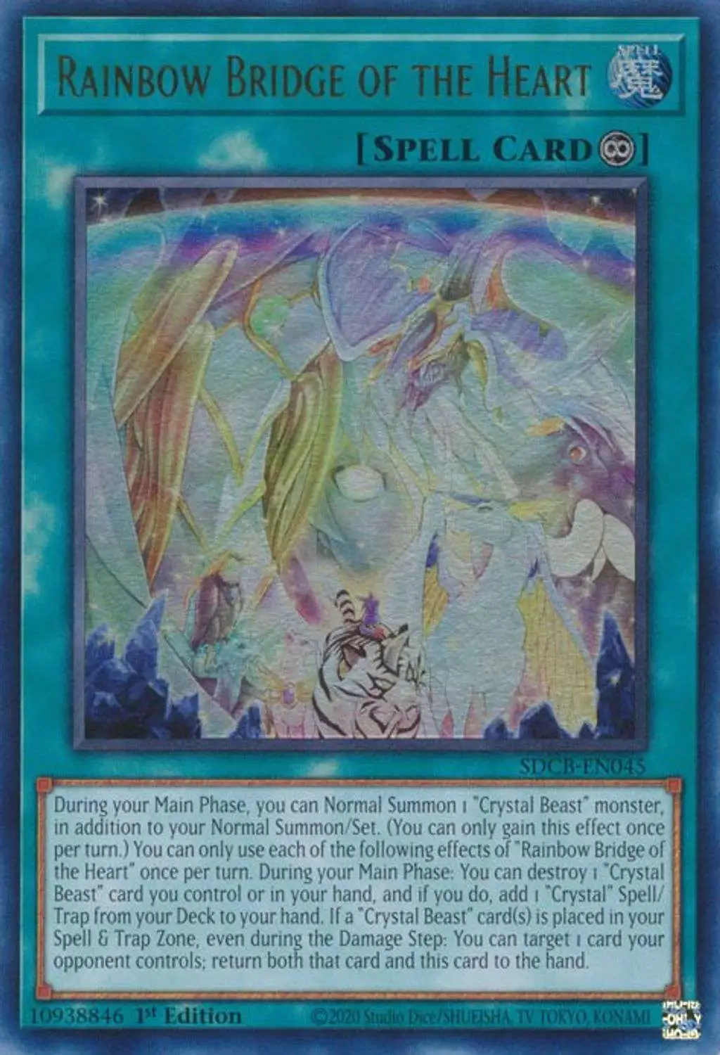 Yugioh Structure Deck Legend Of The Crystal Beasts Single Card Ultra Rare Rainbow Bridge Of The Heart Sdcb En045 Toywiz