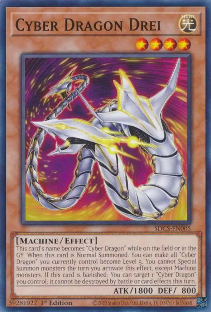 YuGiOh Structure Deck: Cyber Strike Common Cyber Dragon Drei SDCS-EN005