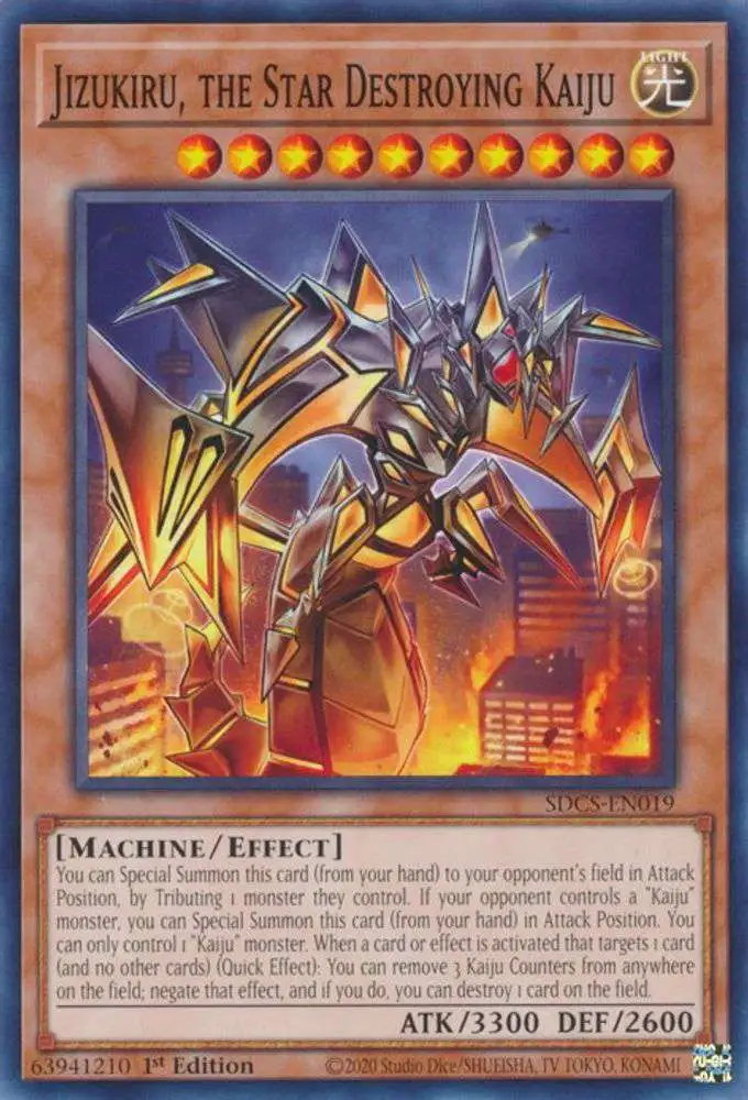 YuGiOh Structure Deck: Cyber Strike Common Jizukiru, the Star Destroying Kaiju SDCS-EN019