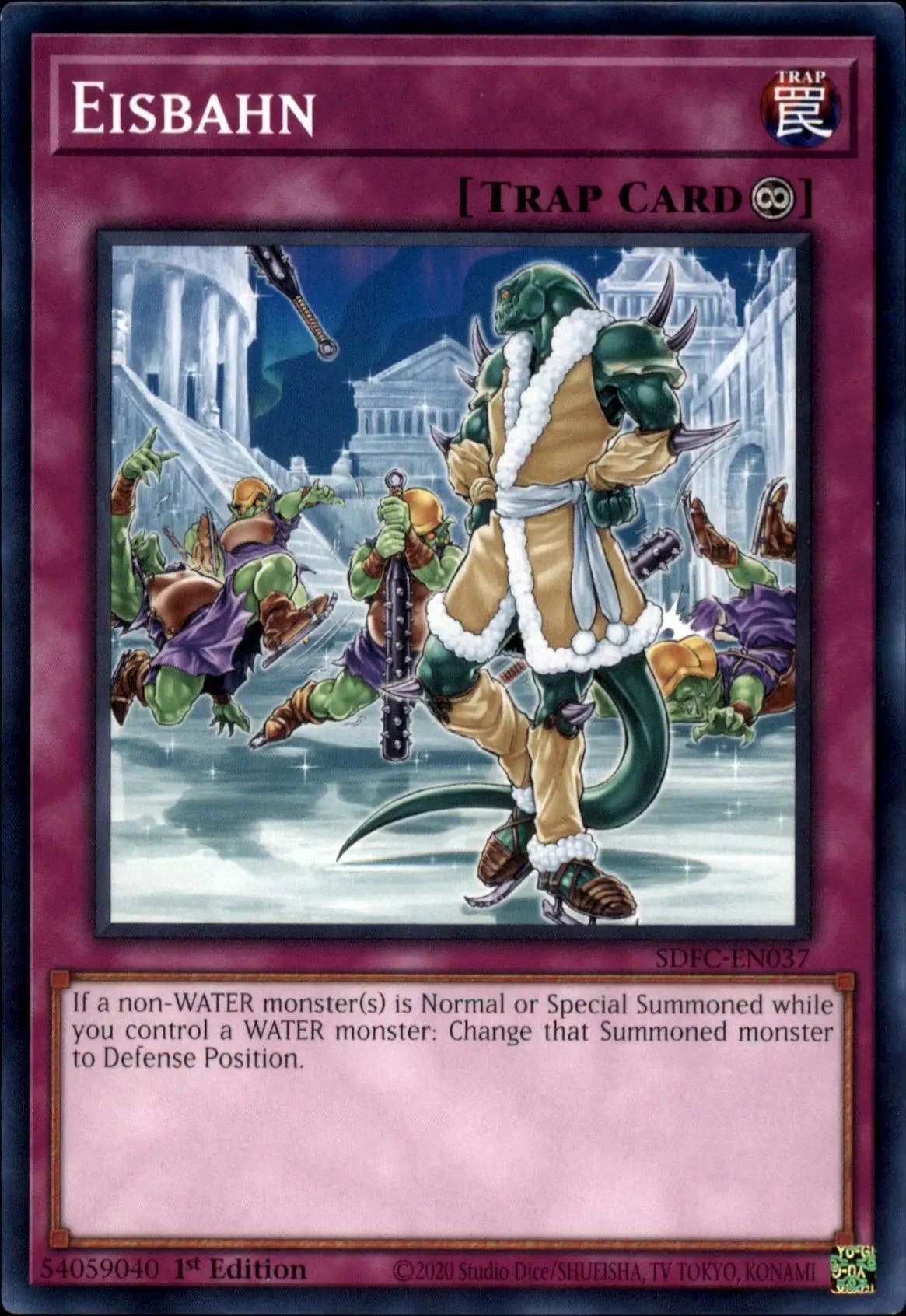 YuGiOh Freezing Chains Common Eisbahn SDFC-EN037