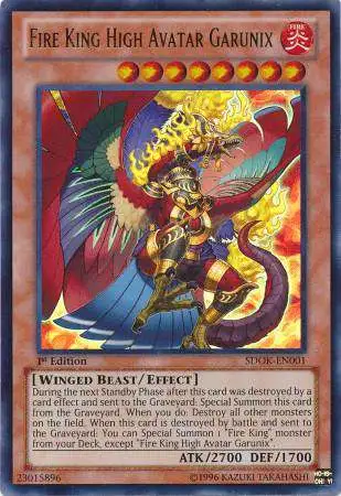 YuGiOh Lord of the Tachyon Galaxy Common Fire King Avatar Garunix  LTGY-EN034 