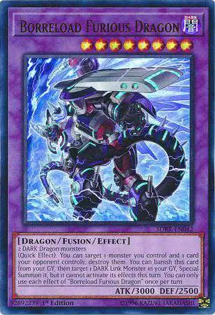 YuGiOh Structure Deck: Rokket Revolt Ultra Rare Borreload Furious Dragon SDRR-EN042