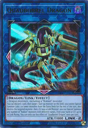 YuGiOh Structure Deck: Rokket Revolt Ultra Rare Quadborrel Dragon SDRR-EN043