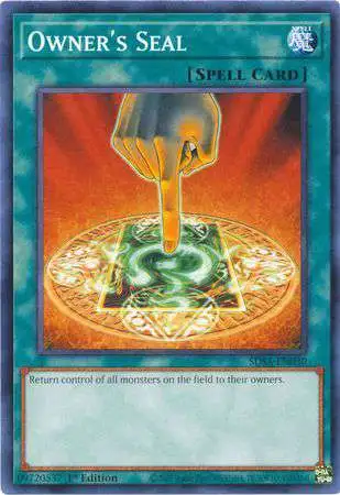 YuGiOh Sacred Beast Structure Deck Common Owner's Seal SDSA-EN030