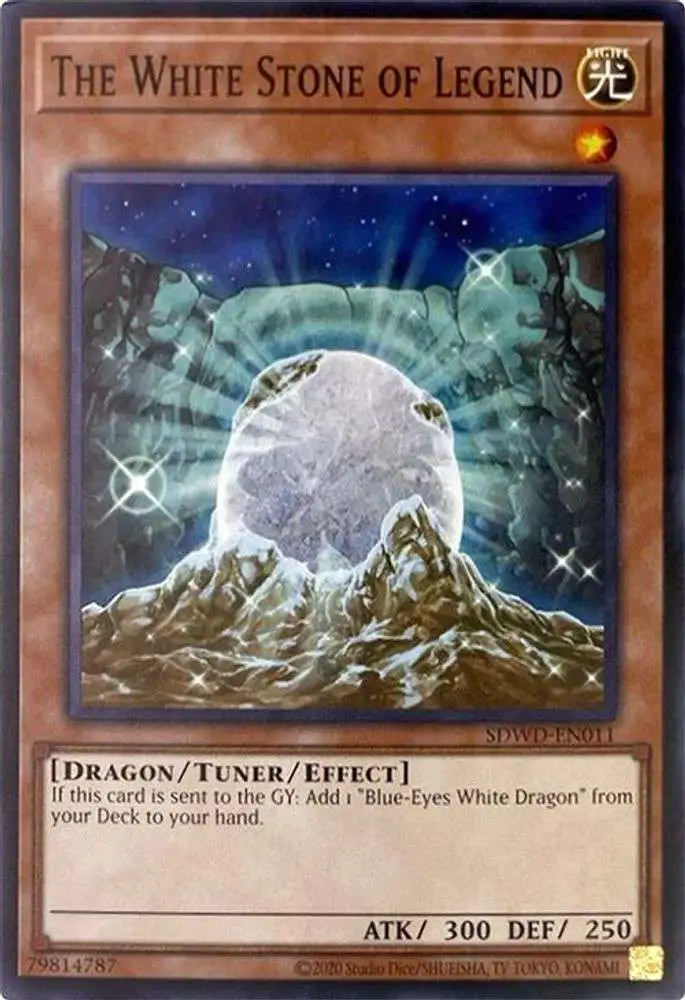 YuGiOh Trading Card Game Blue-Eyes White Destiny Structure Deck Single Card  Common Short Print The White Stone of Legend SDWD-EN011 Unlimited Misprint  - ToyWiz