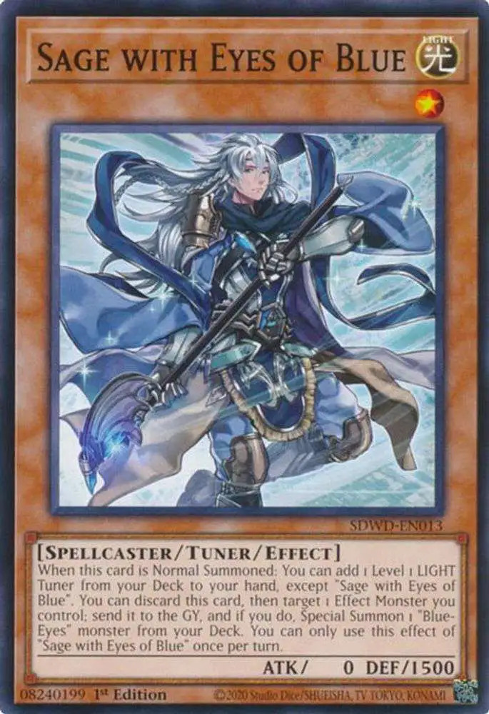 YuGiOh Trading Card Game Blue-Eyes White Destiny Structure Deck Single Card  Common Short Print Sage with Eyes of Blue SDWD-EN013 - ToyWiz