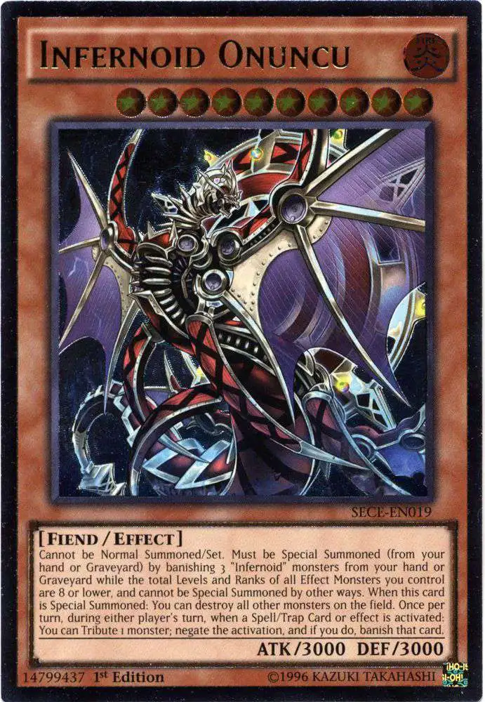 YuGiOh Secrets of Eternity Ultimate Rare Infernoid Onuncu SECE-EN019