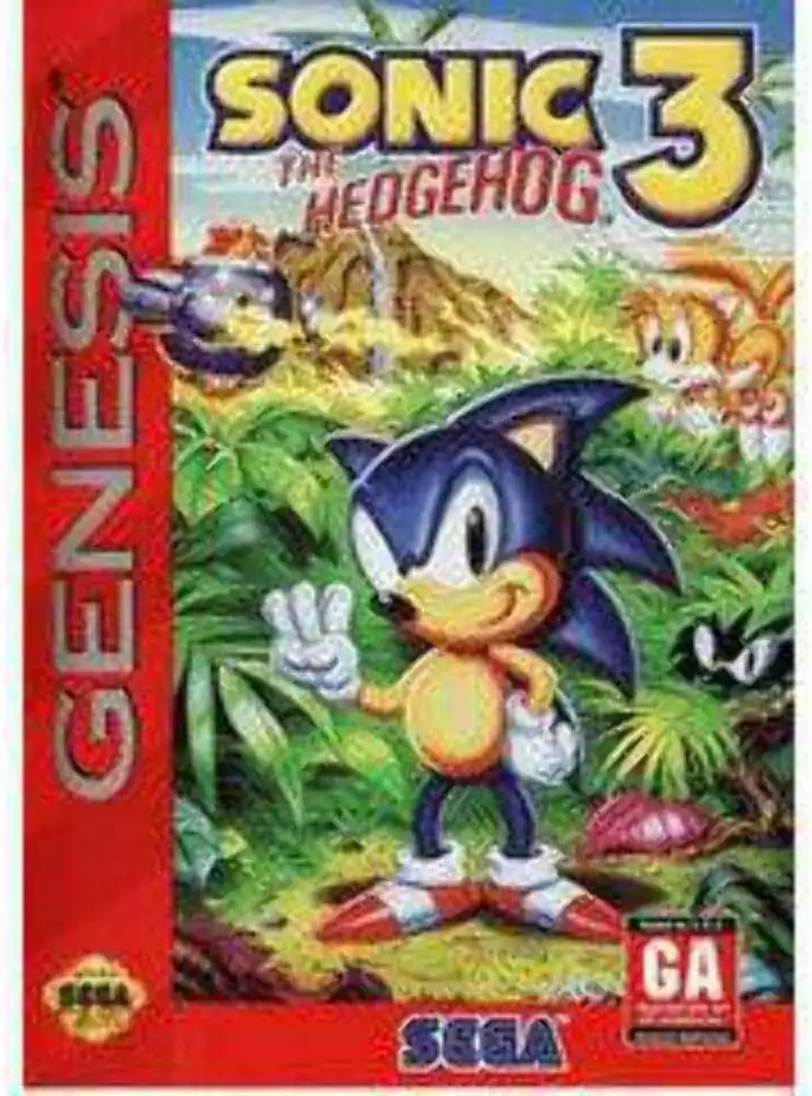 Sega Genesis Sonic the Hedgehog 3 Video Game [Box and Manual ONLY]