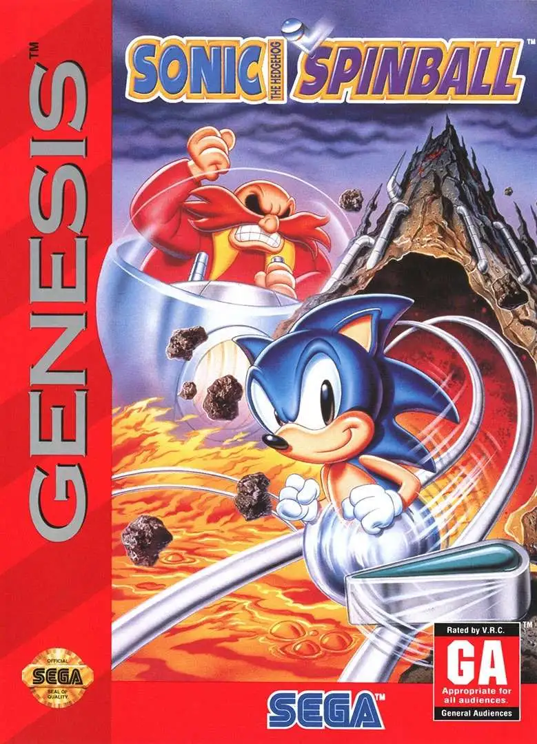 Sega Genesis Sonic Spinball Video Game [Box and Manual ONLY]