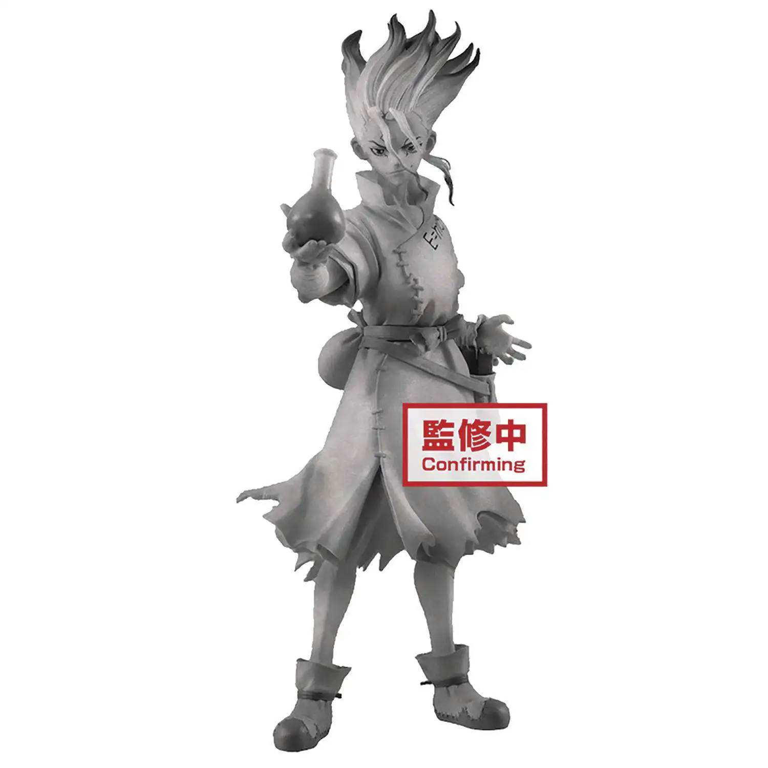 Lizenzierte Dr Stone Figur Stone World Grey Version Senku Ishigami 