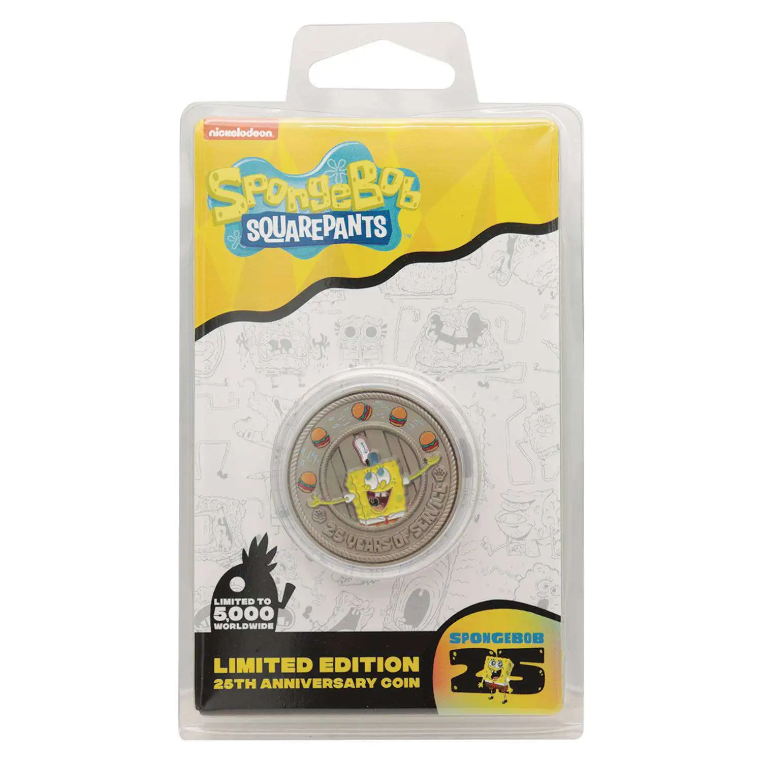 Spongebob Squarepants 25th Anniversary Metal Coin Fanattik Collectibles -  ToyWiz