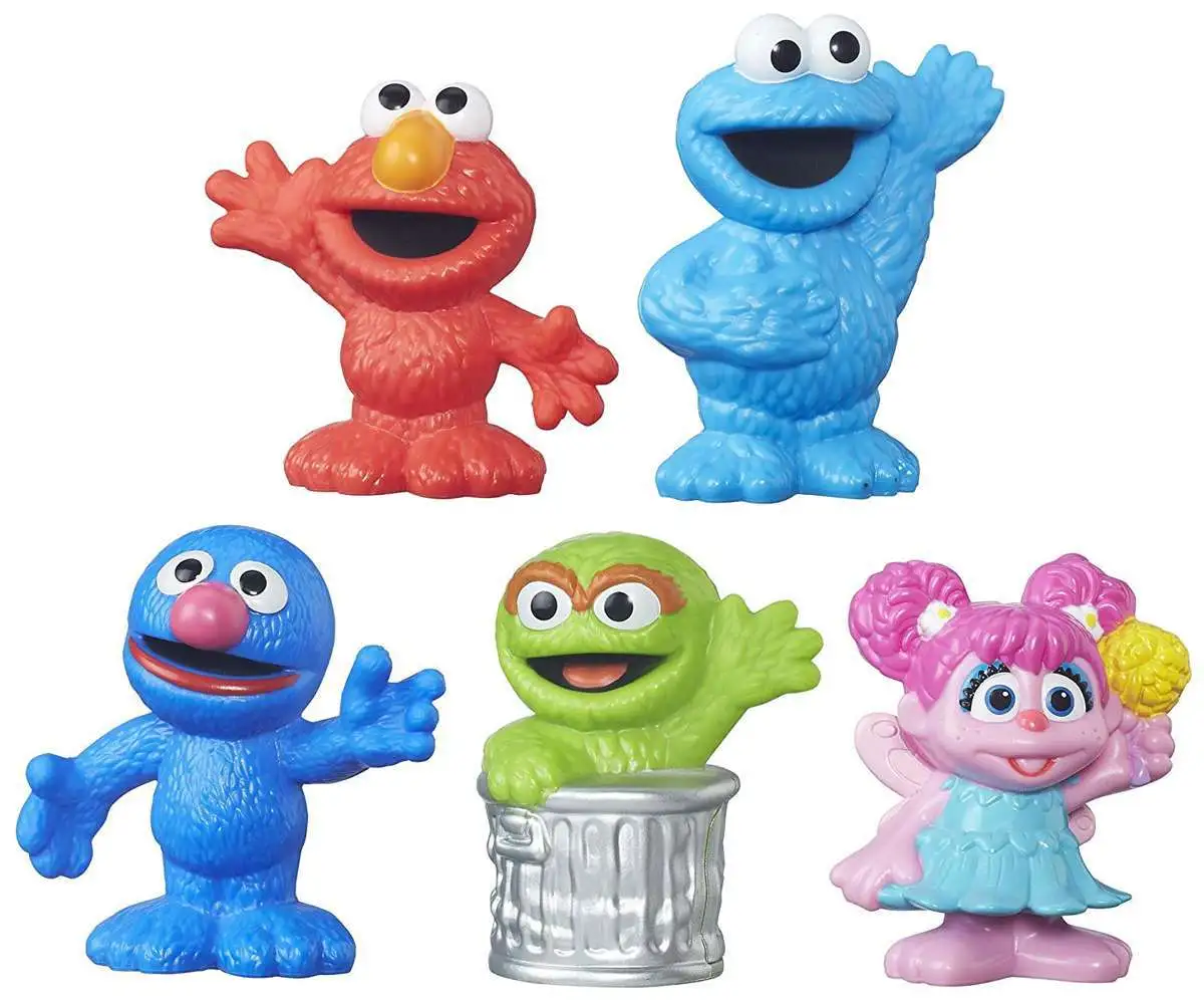For en dagstur bureau Søgemaskine markedsføring Sesame Street Elmo, Cookie Monster, Grover, Oscar the Grouch Abby Cadabby  Figure 5-Pack Playskool - ToyWiz