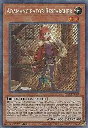 YuGiOh Secret Slayers Secret Rare Adamancipator Researcher SESL-EN002