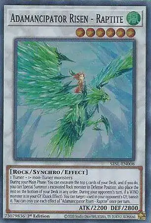 YuGiOh Secret Slayers Super Rare Adamancipator Risen - Raptite SESL-EN008