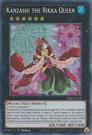 YuGiOh Secret Slayers Super Rare Kanzashi the Rikka Queen SESL-EN021