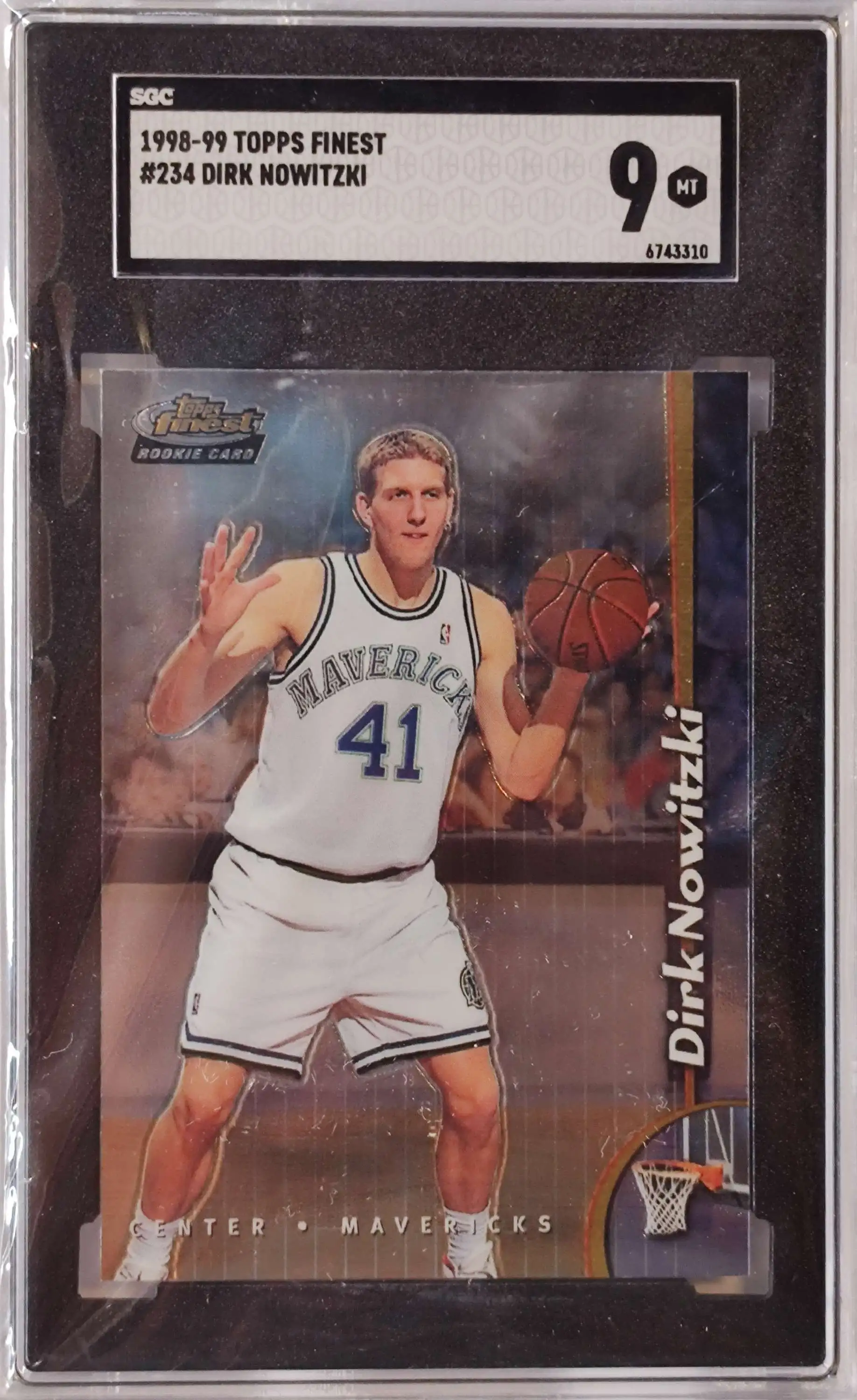 NBA 1998-99 Topps Finest SGC 9 Dirk Nowitzki #234 [Rookie Card]