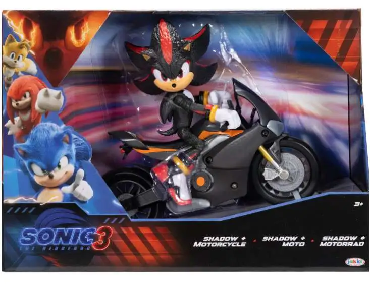 Sonic The Hedgehog 3 Shadow on Motorcycle Action Figure