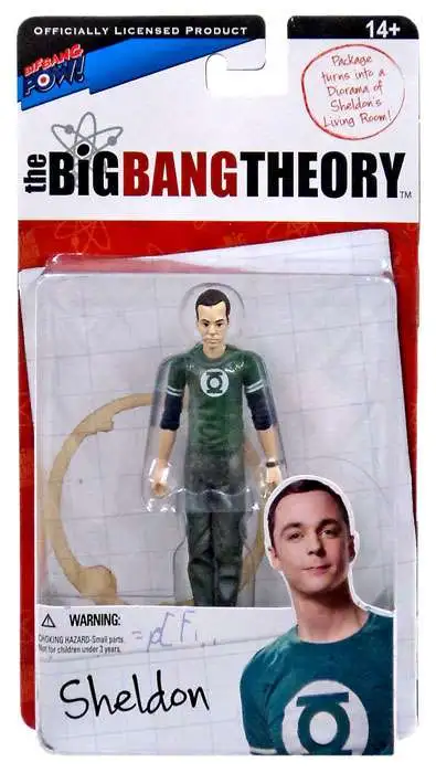 The Big Bang Theory Sheldon in Green Lantern T-Shirt 3.75" Action Figure Series1 