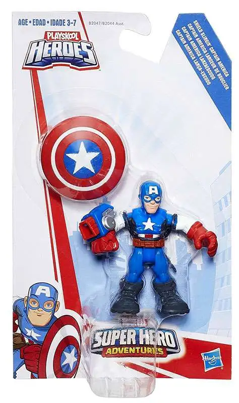 Playskool Heroes Marvel Super Hero Adventures Collectible Captain America  Action Figure 