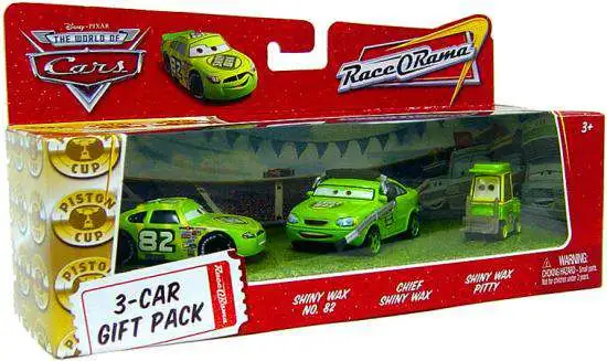 Disney / Pixar Cars The World of Cars Multi-Packs Shiny Wax 3-Car Gift Pack Diecast Car Set