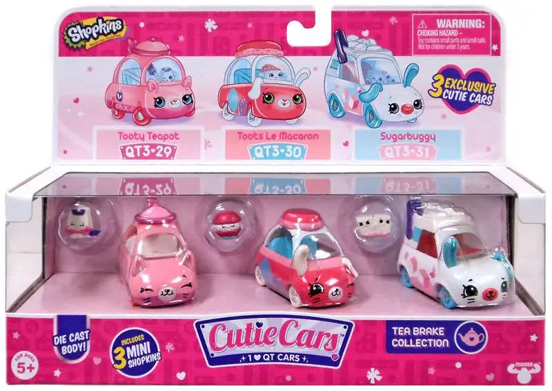 Shopkins Cutie Cars 3-Pack, Tea Brake