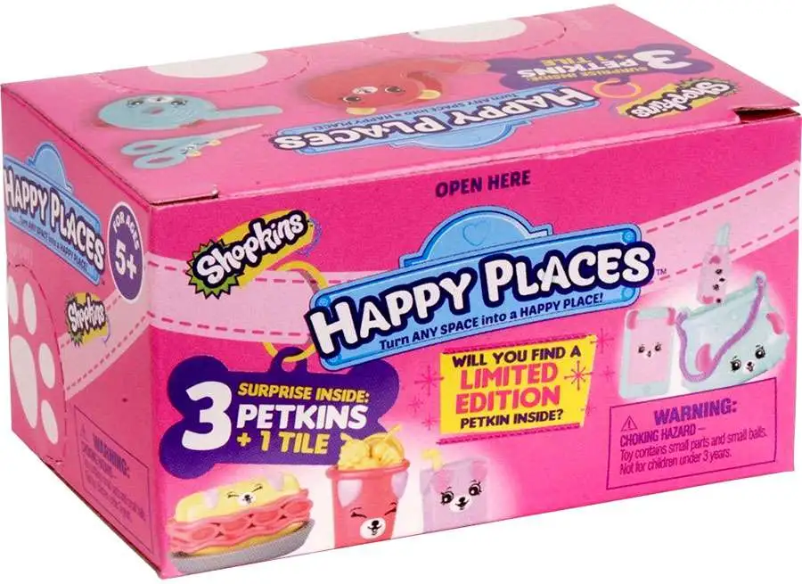 Shopkins Happy Places 3 Petkins Surprise Delivery Pack Petkins 1 Tile Moose Toys - ToyWiz