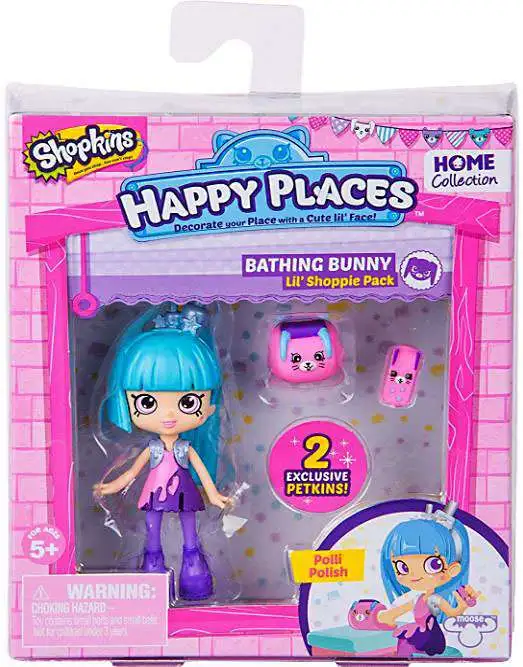 Shopkins Happy Places Series 2 Polli Polish Lil' Shoppie Pack #345 & 346 [Bathing Bunny]