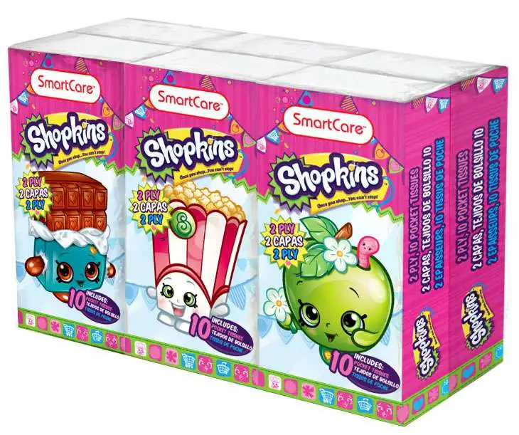 Shopkins Face Tissues Pack of 6