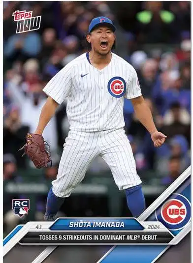 MLB Chicago Cubs 2024 NOW Baseball Shota Imanaga Exclusive #27 [Rookie, Tosses 9 Strikeouts in Dominant MLB Debut]