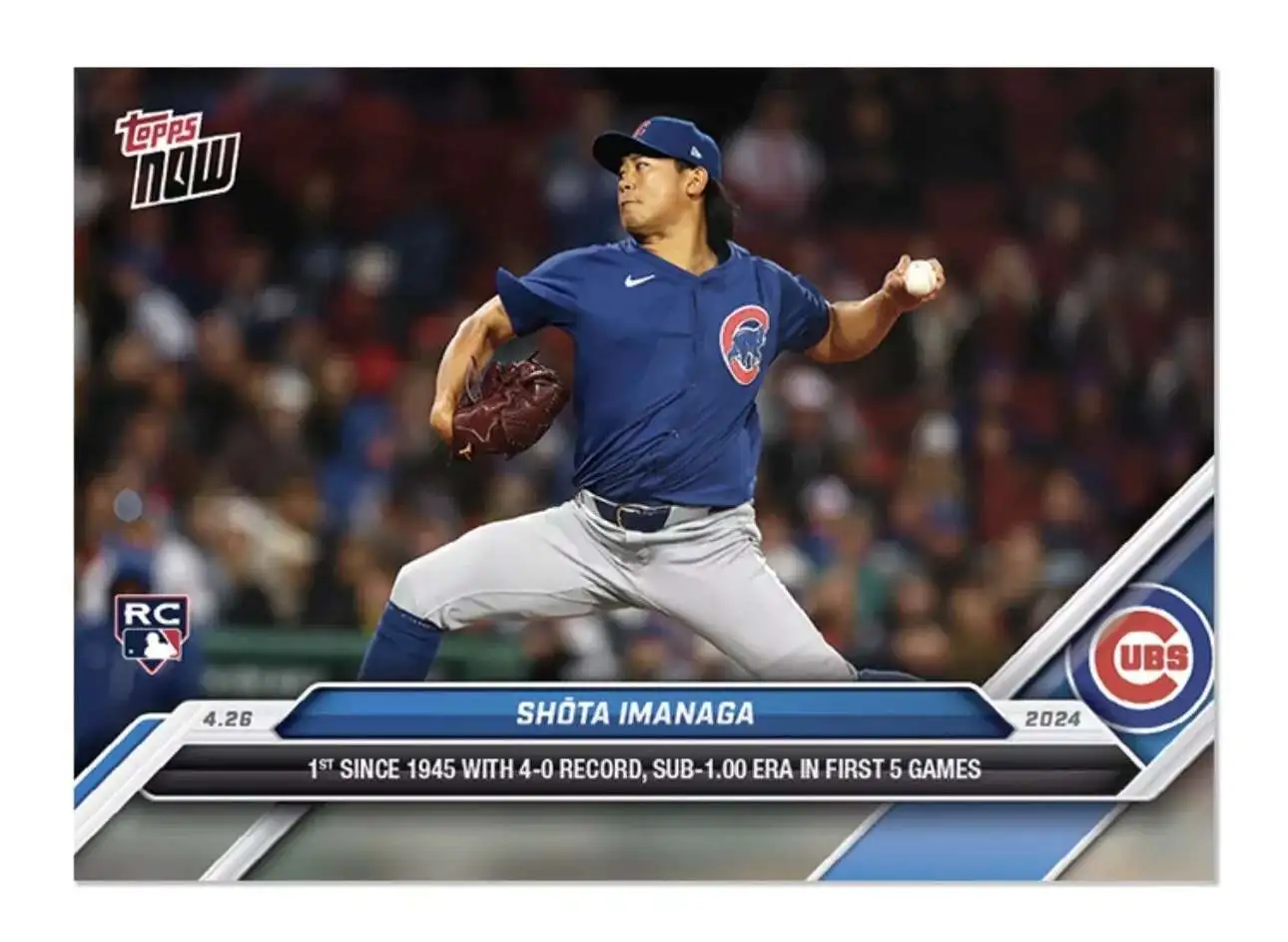 MLB Chicago Cubs 2024 NOW Baseball Shota Imanaga #121 [Rookie]