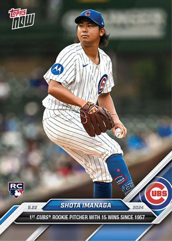 MLB 2024 NOW Baseball Shota Imanaga #740 [Rookie, 1st Cubs Rookie Pitcher with 15 Wins Since 1957]